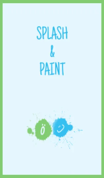 [LINE着せ替え] Splash & Paint - ブルー 04の画像1