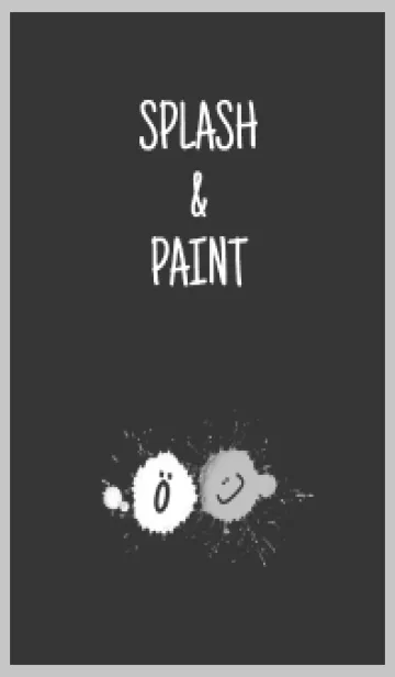[LINE着せ替え] Splash & Paint - ブラック＆ホワイト 02の画像1