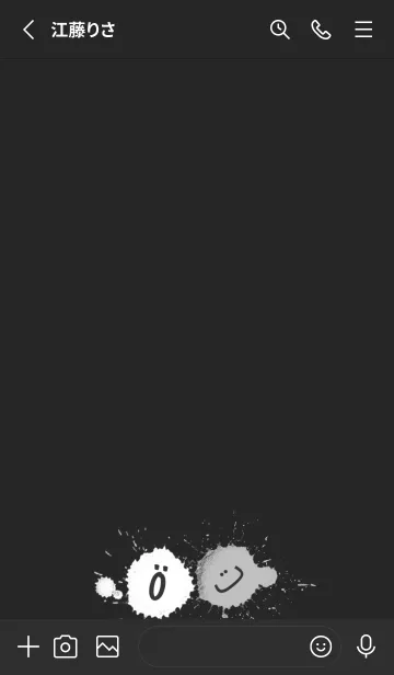 [LINE着せ替え] Splash & Paint - ブラック＆ホワイト 02の画像2