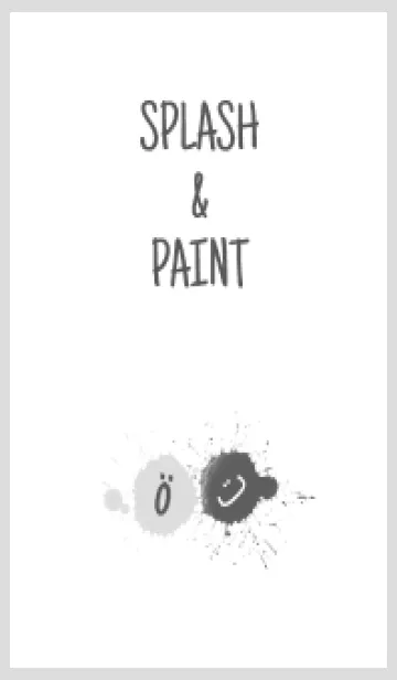 [LINE着せ替え] Splash & Paint - ブラック＆ホワイト 03の画像1