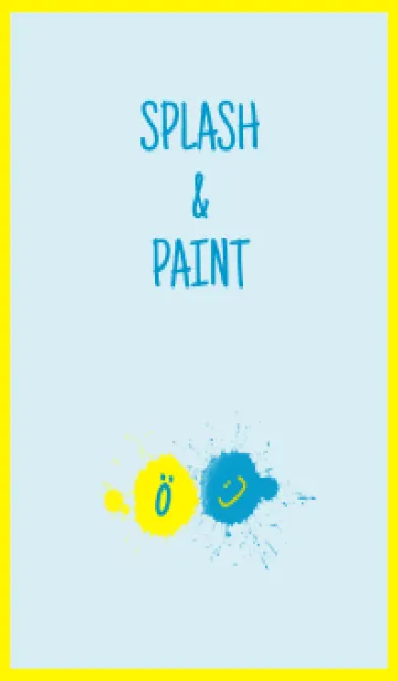 [LINE着せ替え] Splash & Paint - ブルー 02の画像1