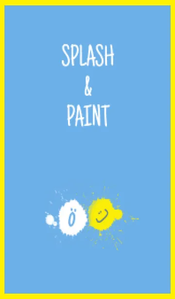 [LINE着せ替え] Splash & Paint - ブルー 01の画像1