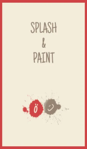 [LINE着せ替え] Splash & Paint - ベージュ 03の画像1
