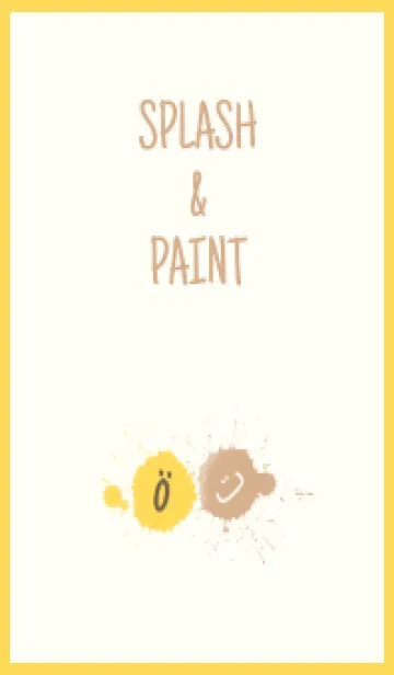 [LINE着せ替え] Splash & Paint - ベージュ 02の画像1