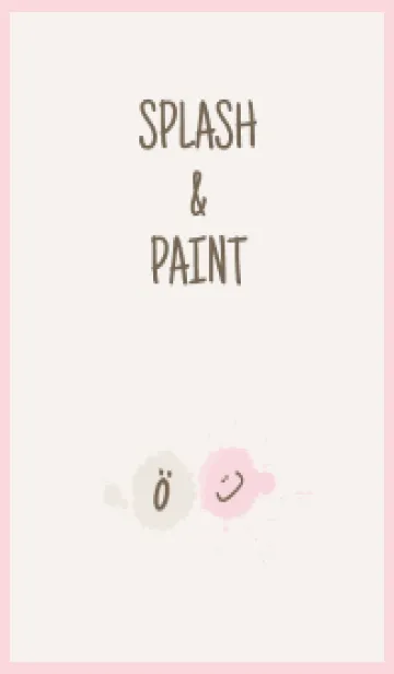 [LINE着せ替え] Splash & Paint - ベージュ 01の画像1