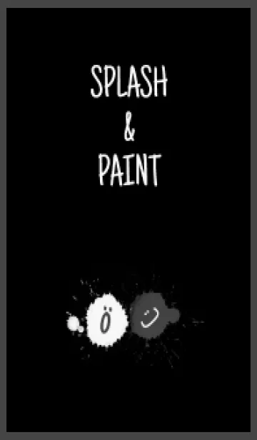 [LINE着せ替え] Splash & Paint - ブラック＆ホワイト 05の画像1