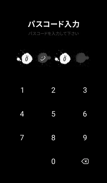 [LINE着せ替え] Splash & Paint - ブラック＆ホワイト 05の画像4