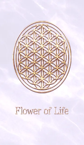 [LINE着せ替え] Flower of Life - Gold (L) - パープル 01の画像1