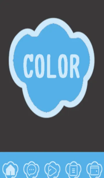 [LINE着せ替え] blue color U35の画像1