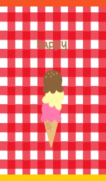[LINE着せ替え] トリプルアイスクリーム 赤と黄色の画像1