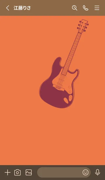 [LINE着せ替え] ELECTRIC GUITAR CLR 黄丹の画像2