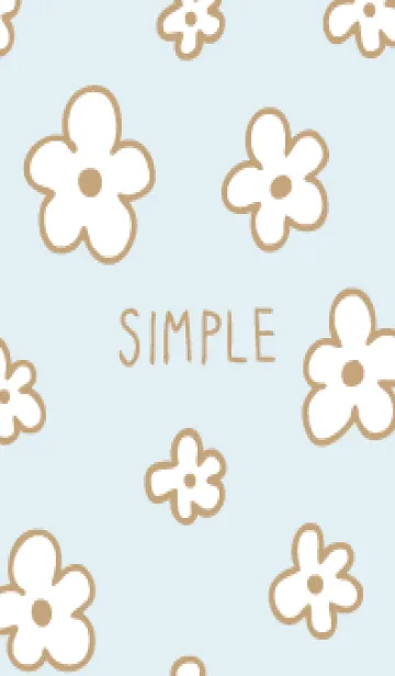 おしゃれなベージュ花のLINE着せ替え