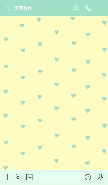 [LINE着せ替え] pattern_heart (mint lemon)の画像2