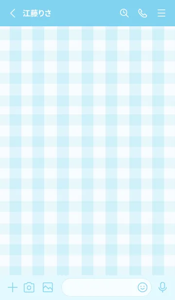 [LINE着せ替え] ギンガムチェック (sodablue)の画像2