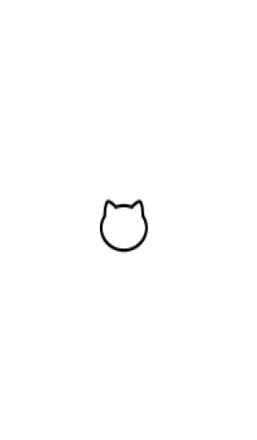 [LINE着せ替え] シンプルねこ /白と黒の画像1