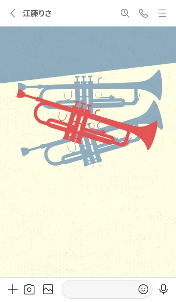 [LINE着せ替え] Trumpet CLR オレンジバーミリオンの画像2