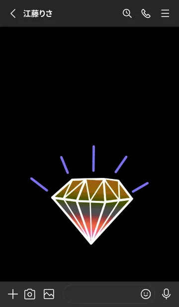 [LINE着せ替え] グラデーション ダイヤモンド .70の画像2