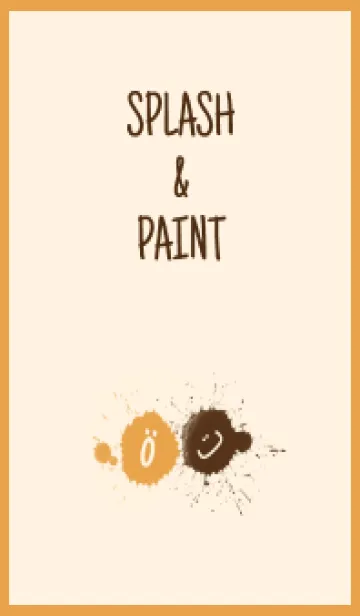 [LINE着せ替え] Splash & Paint - ブラウン 04の画像1