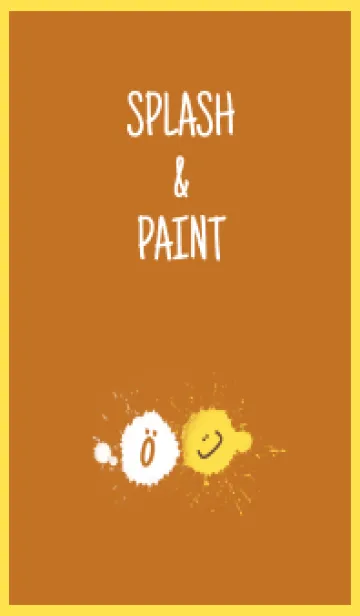 [LINE着せ替え] Splash & Paint - ブラウン 05の画像1