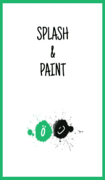 [LINE着せ替え] Splash & Paint - グリーン 02の画像1