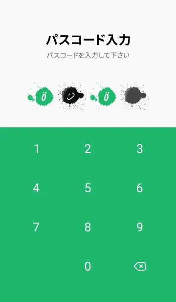 [LINE着せ替え] Splash & Paint - グリーン 02の画像4