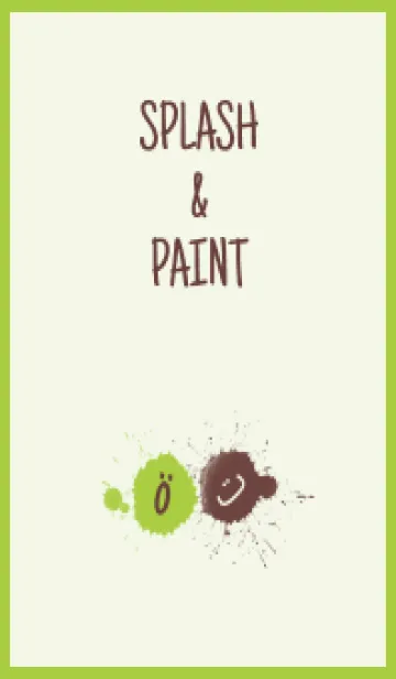[LINE着せ替え] Splash & Paint - グリーン 03の画像1
