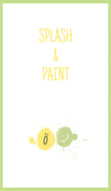 [LINE着せ替え] Splash & Paint - グリーン 04の画像1