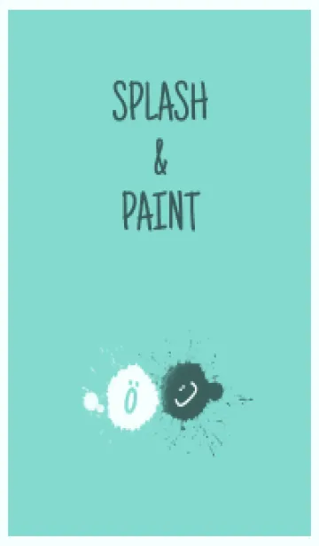 [LINE着せ替え] Splash & Paint - グリーン 08の画像1