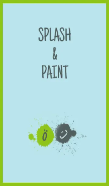 [LINE着せ替え] Splash & Paint - グリーン 09の画像1