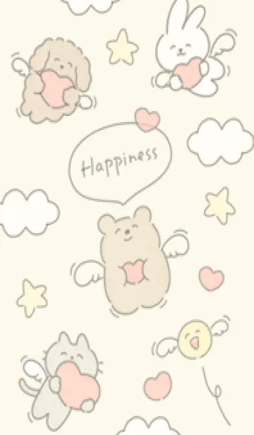 [LINE着せ替え] 幸せの羽♡yellow14_1の画像1