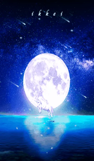 [LINE着せ替え] forいっけい✨幸運を誘う月夜とユニコーンの画像1