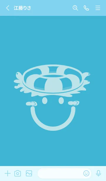 [LINE着せ替え] スマイル＆サマー アクアの画像2