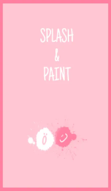 [LINE着せ替え] Splash & Paint - ピンク 03の画像1