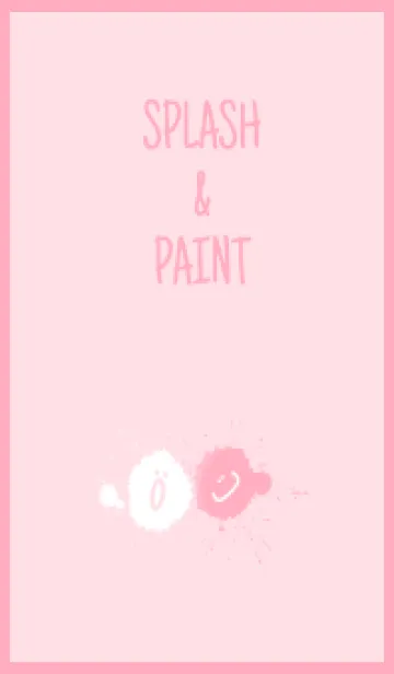 [LINE着せ替え] Splash & Paint - ピンク 04の画像1