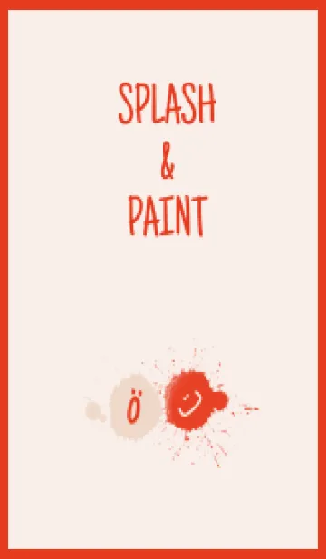 [LINE着せ替え] Splash & Paint - レッド 02の画像1