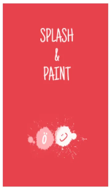 [LINE着せ替え] Splash & Paint - レッド 03の画像1
