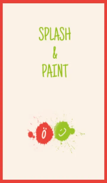 [LINE着せ替え] Splash & Paint - レッド 04の画像1