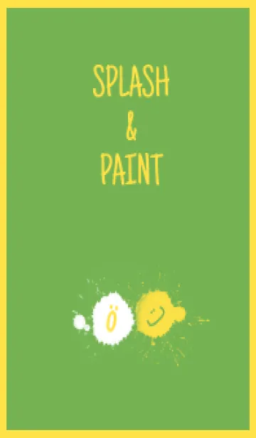 [LINE着せ替え] Splash & Paint - イエロー 02の画像1