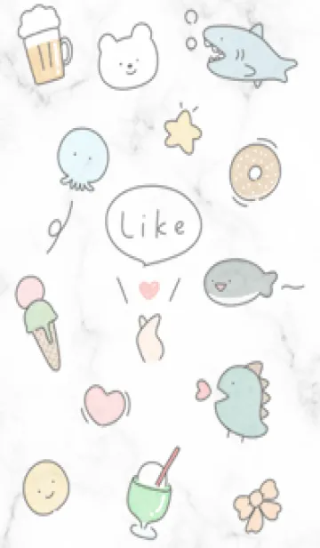 ゆるーい夏♡グレー01_1の着せ替えメイン画像