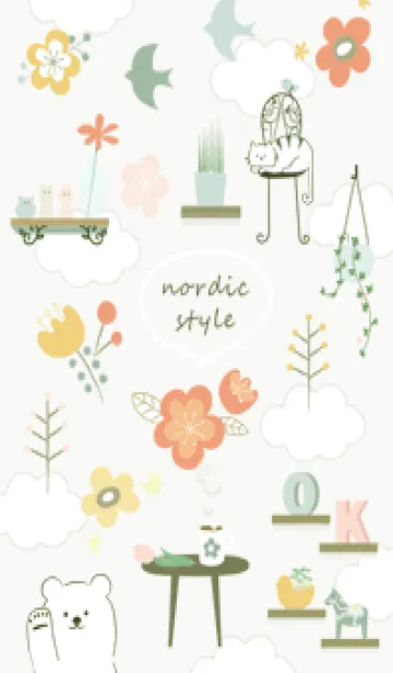 [LINE着せ替え] 花とインテリア♡green07_1の画像1