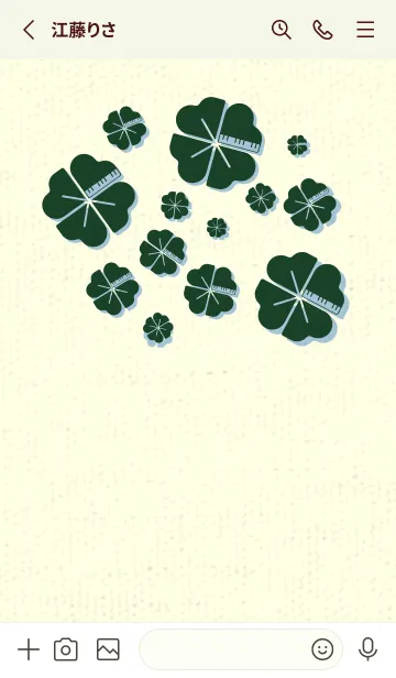 [LINE着せ替え] Piano clover 小鴨色の画像2