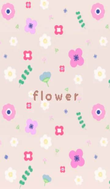 【北欧フラワー】着せ替え2 ベージュの着せ替えメイン画像