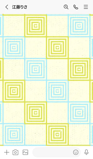 [LINE着せ替え] 和音 市松模様 音符  Chart Trees Yellowの画像2