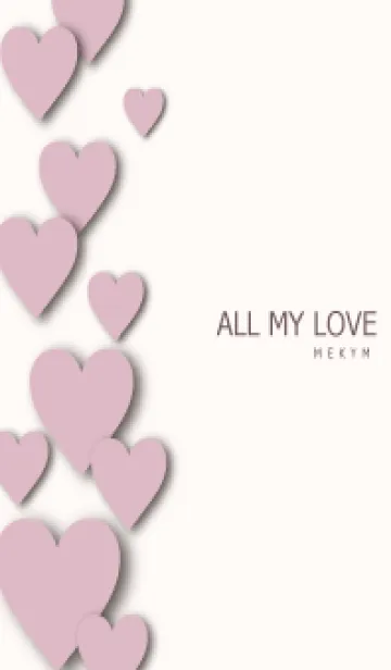 [LINE着せ替え] ALL MY LOVE DUSKYPINK HEART - MEKYM 21の画像1