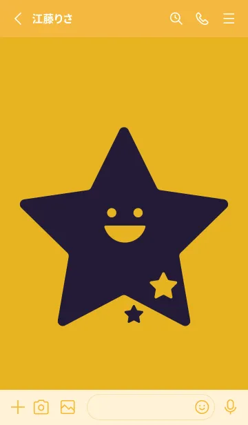 [LINE着せ替え] 星型の着せかえ ゴールドの画像2