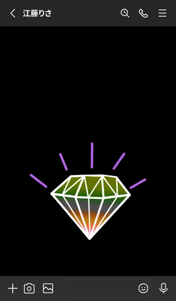 [LINE着せ替え] グラデーション ダイヤモンド .71の画像2