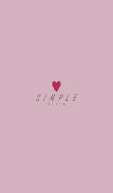 [LINE着せ替え] DUSKY PINK BROWN - SIMPLE HEART - 6の画像1