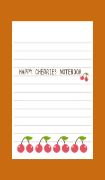 [LINE着せ替え] 幸せチェリーノート/テラコッタの画像1