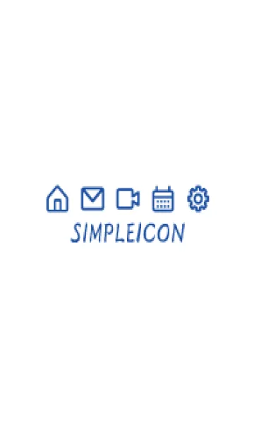 [LINE着せ替え] SIMPLE ICON -WHITE- 78の画像1