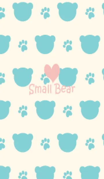 [LINE着せ替え] Small Bear *BluePattern 1*の画像1